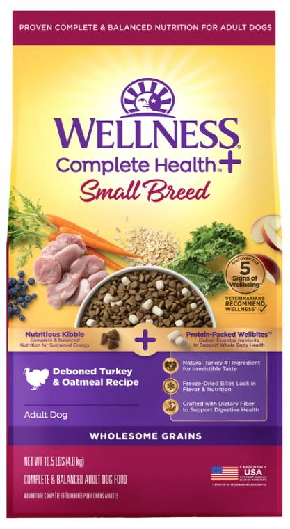 Wellness Complete Health+ Wellbites Small Breed Turkey & Oatmeal Recipe 10.5 lb