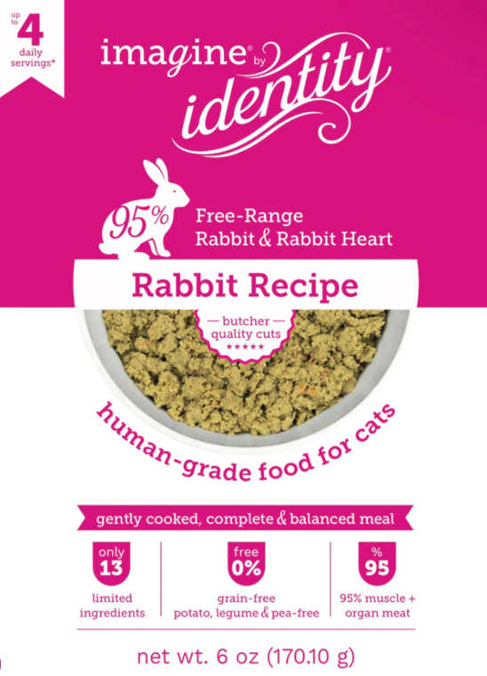 Identity Imagine Gently Cooked 95% Rabbit Cat 6oz