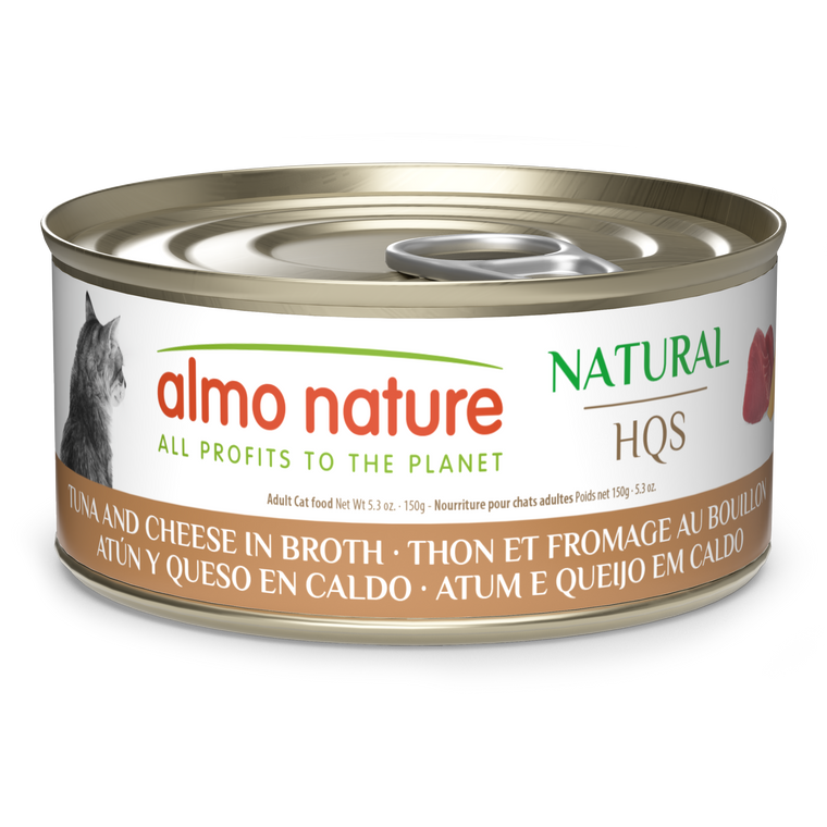 Almo Nature HQS Natural Tuna and Cheese in Broth 5.29oz