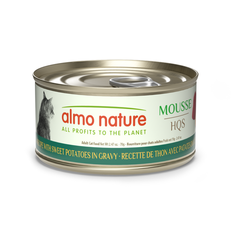 Almo Nature Natural Mousse Tuna Recipe with Sweet Potatoes in gravy 2.47oz