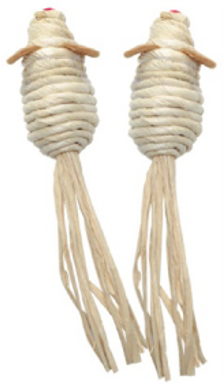 Hagen Cornhusk & Raffia Mice Cat Toy