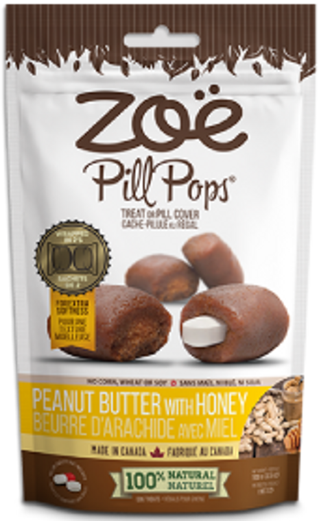 Hagen 3.5oz Zoe Pill Pops Peanut Butter & Honey