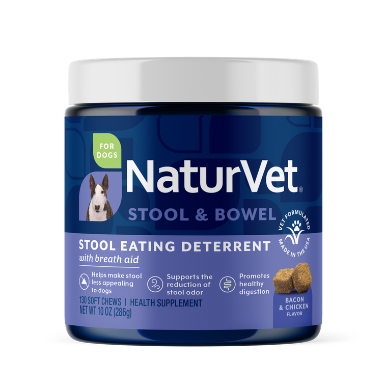 NaturVet Stool Eating Deterrent w/ Breath Aid Soft Chews 130ct