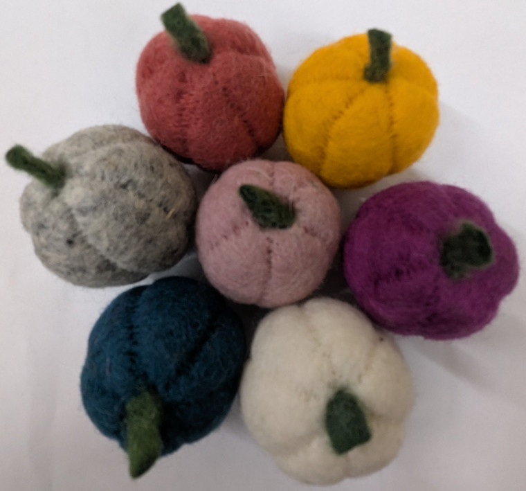 Dharma Dog Karma Cat Wool Pumpkin Cat Toy Assorted Singles