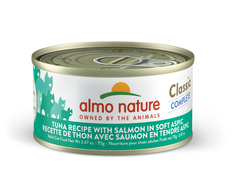 Almo Nature Classic Complete Tuna Recipe with Salmon in Soft Aspic 2.47oz