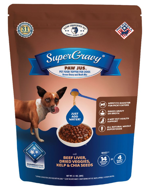 Clear Conscience Pet SuperGravy Paw Jus Brown with Beef Liver 2.1oz 14 Scoops