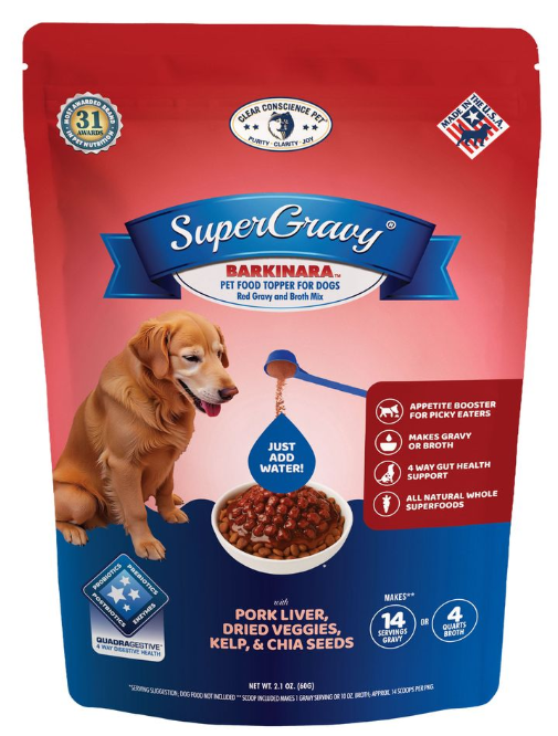 Clear Conscience Pet SuperGravy Barkinara with Pork Liver  2.1oz 14 Scoops