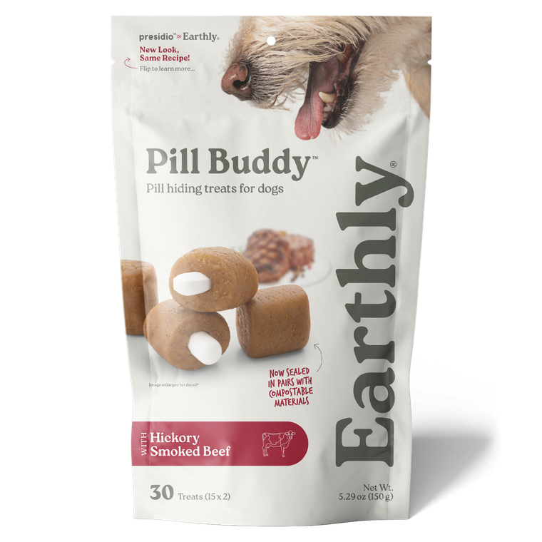 Earthly Pet Company Pill Buddy Hickory Smoked Beef Recipe 30 Count