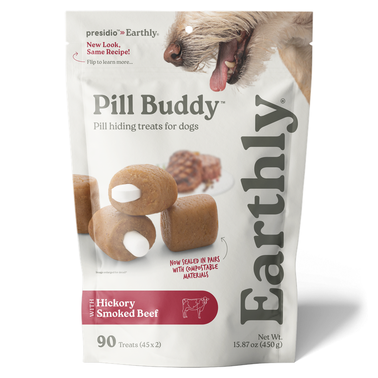Earthly Pet Company Pill Buddy Hickory Smoked Beef Recipe 90 Count