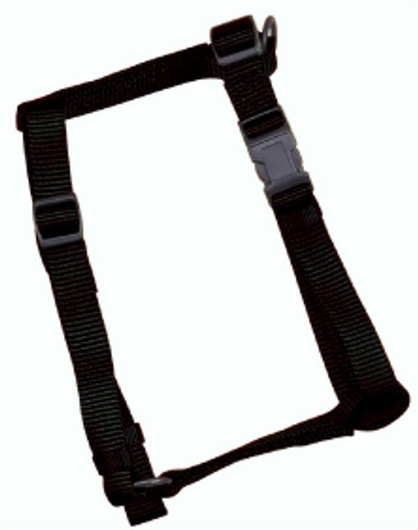 Hamilton Dog Harness Black 5/8" 12-20"