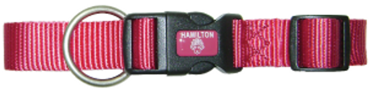 Hamilton Adjustable Dog Collar Rose 1" 18-26"