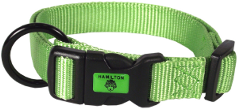 Hamilton Adjustable Dog CollarLime  5/8" 12-18"