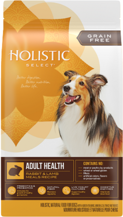 Holistic Select Grain Free Rabbit & Lamb Dog Food 12lb