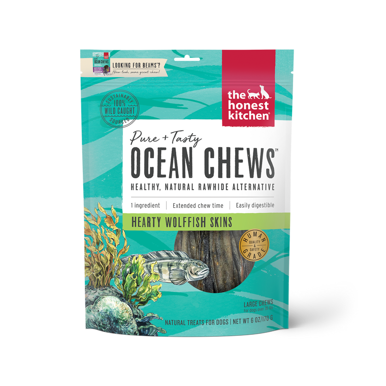 Honest Kitchen Wolf Fish Skins Dog Treat 6oz