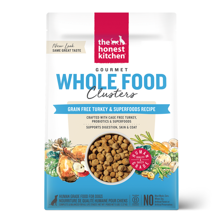 Honest Kitchen Whole Food Clusters Grain Free Turkey Dog Food 5lb