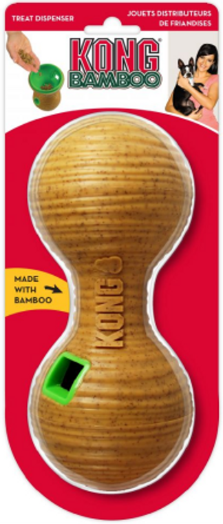 Kong PTB22 Bamboo Feeder Dumbbell Medium Dog Toy