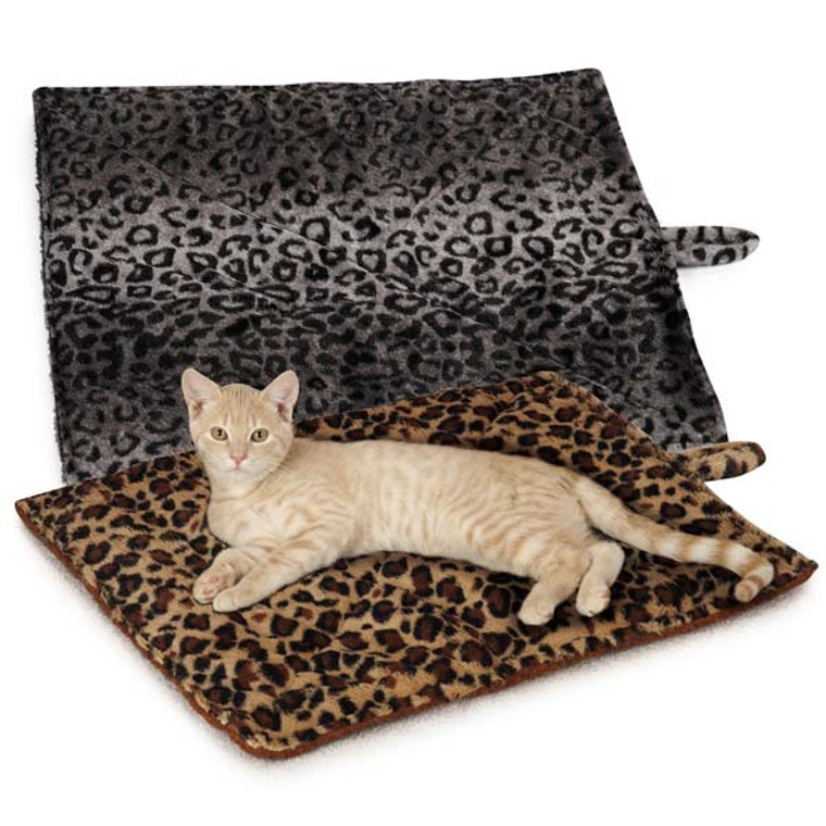 Meow Town 11X18 Brown Leopard Thermal Mat Cat Bed