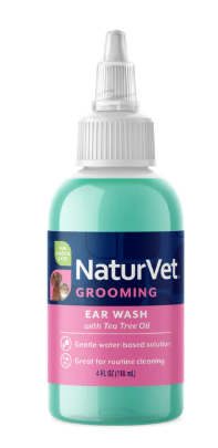 NaturVet Ear Wash with Tea Tree Oil 4oz