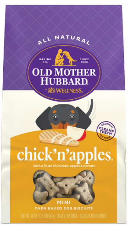 Old Mother Hubbard Mini Chicken N Apple Dog Treat 20oz