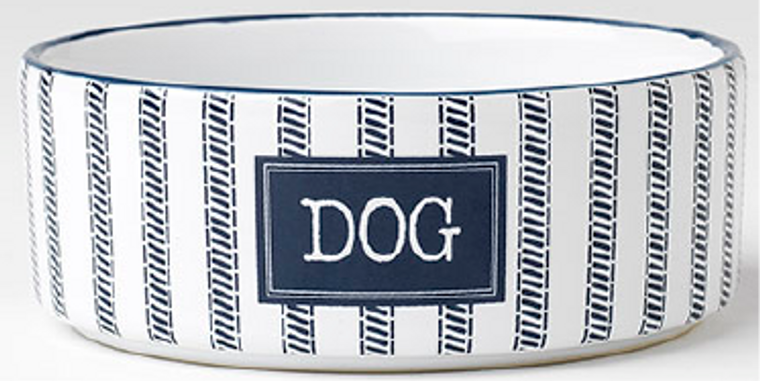 Petrageous 5" Country Blue Dog Dish
