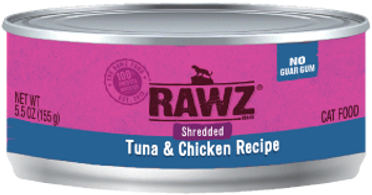 Rawz Shredded Tuna & Chicken Canned Cat Food 5oz