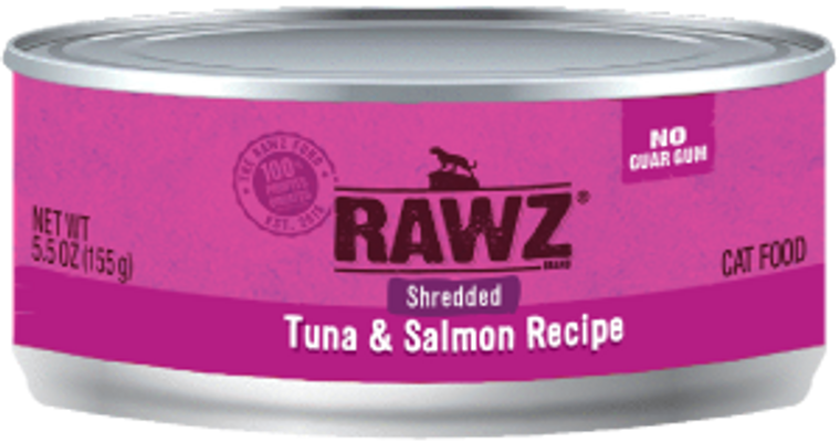 Rawz Shredded Tuna & Salmon Liver Canned Cat Food 5oz