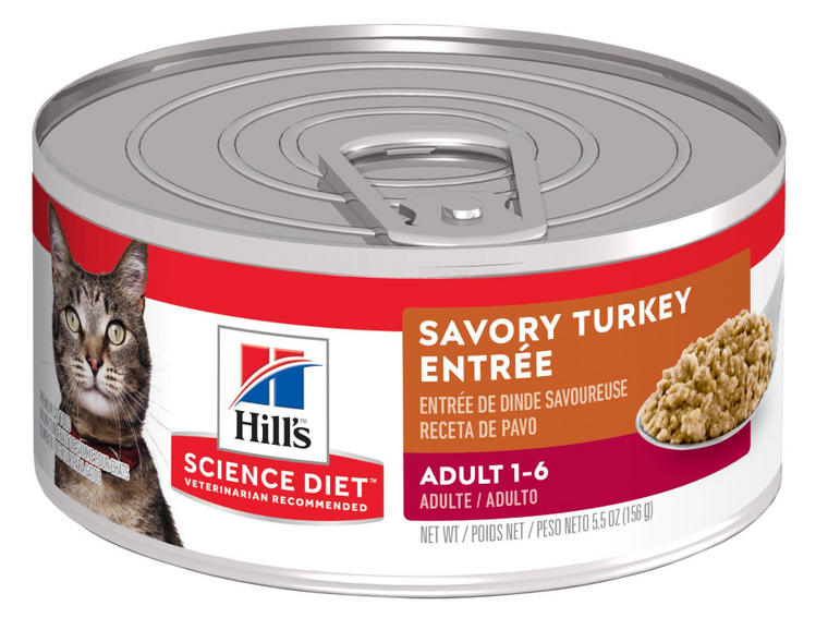 Hill's Science Diet Adult Savory Turkey Entre Canned Cat Food 5.5oz