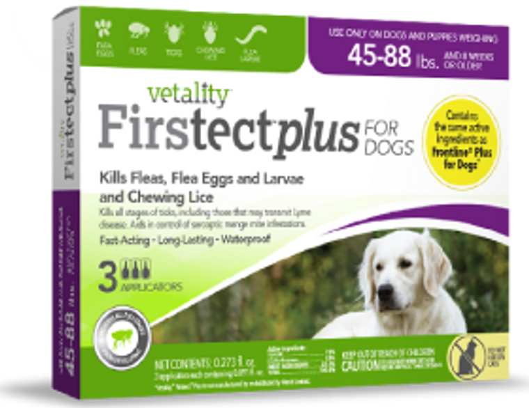 Vetality Firstect Plus For Dogs 45-88 lbs 3 Pack