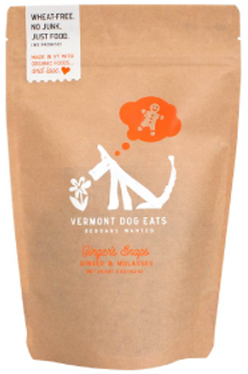VT Dog Eats Ginger's Snaps Dog Treats 5oz