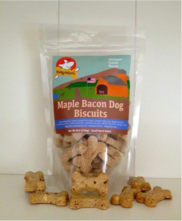 Wagatha's Dog Biscuits Dog Treat Maple Bacon Dog 8oz