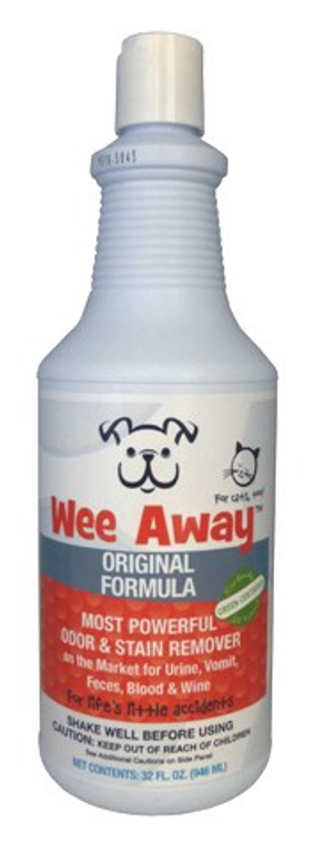 Wee Away Original Odor & Stain Remover for Dogs Cats 32oz