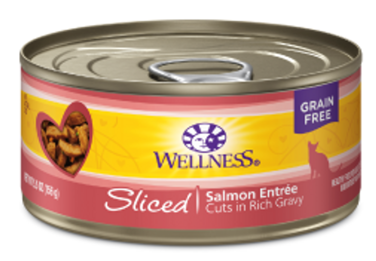 Wellness Sliced Salmon Entree Cat Food  5.5oz
