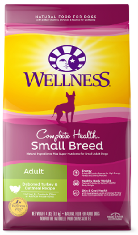 Wellness Complete Health Small Breed Turkey Adult Dog Food 4lb
