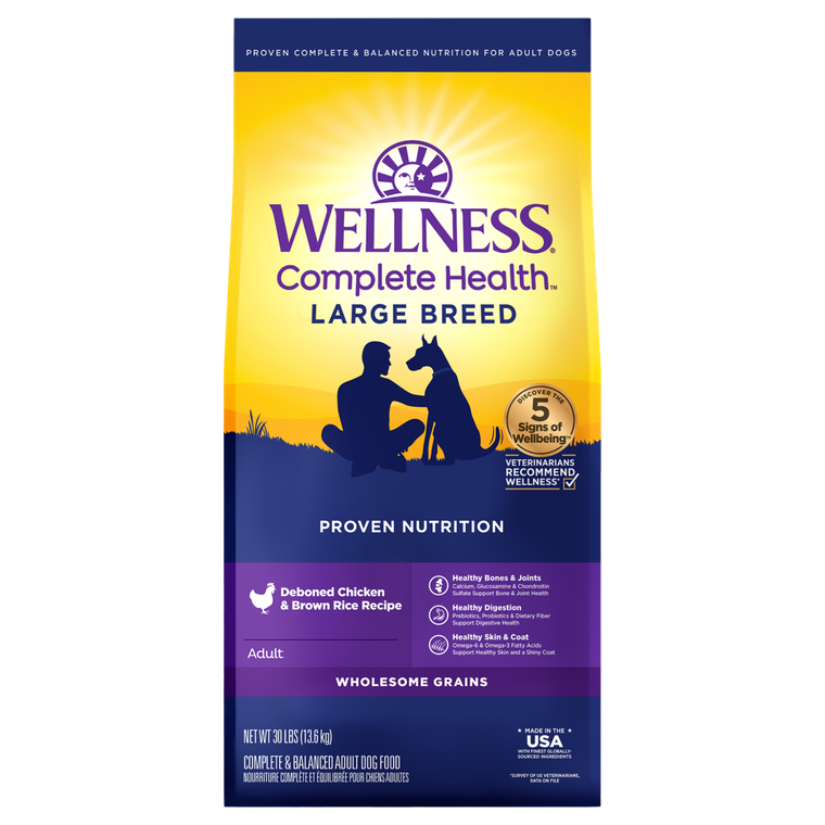 Wellness Complete Health Large Breed Adult Dog Food 30lb