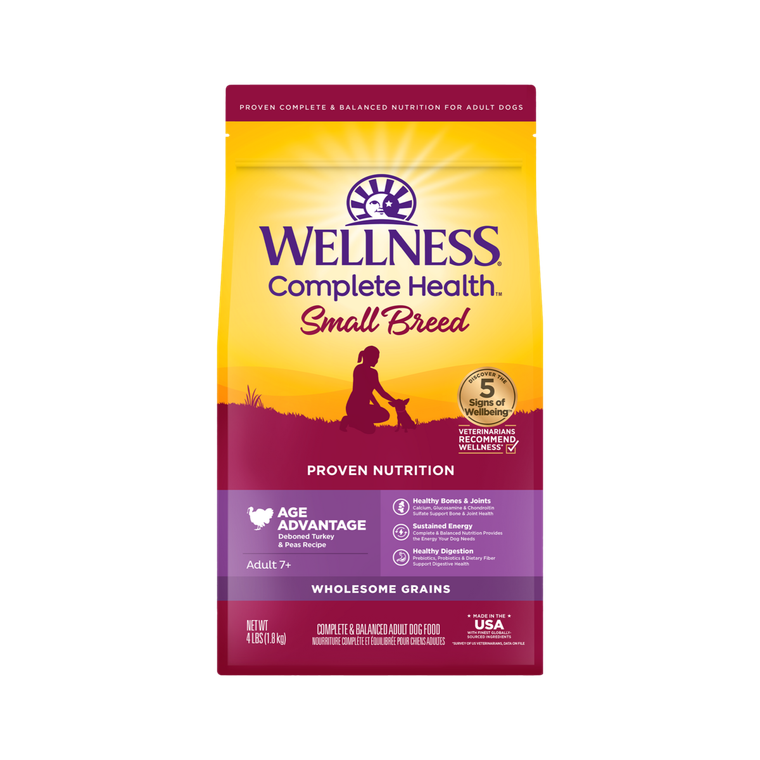 Wellness Complete Health Small Breed Senior Dog Food 4lb