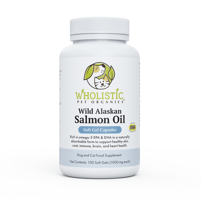 100 Tab Wholistic Pet Organics Salmon Oil