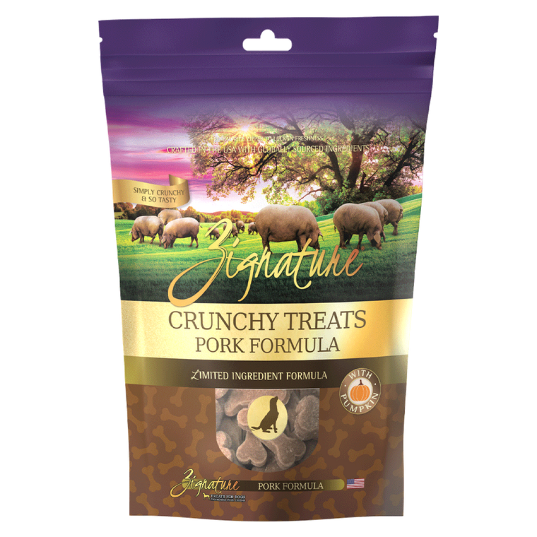 Zignature Ziggy Crunchy Treats Pork Dog Treat 12oz