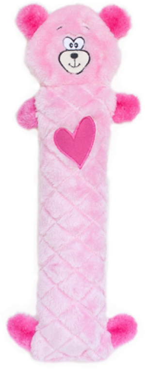 Zippy Paws Pink Bear Jiggler Valentine Dog Toy