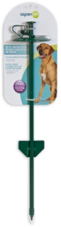 Aspen Pet Large 20" Up To 100lb. Dome Stake Dog Tie Out