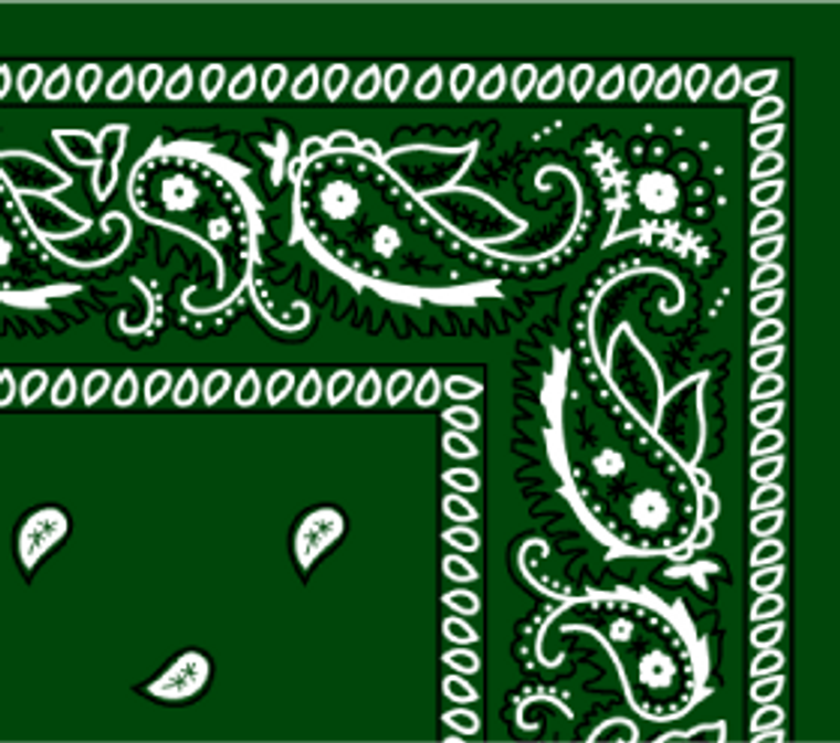 Bandana Paisley Hunter Green