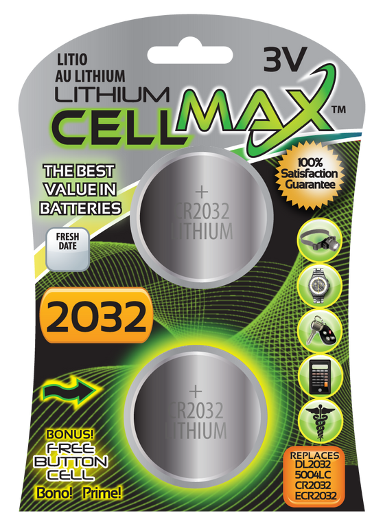 Cellmax 2 pack Battery CR2032 for Spotlit