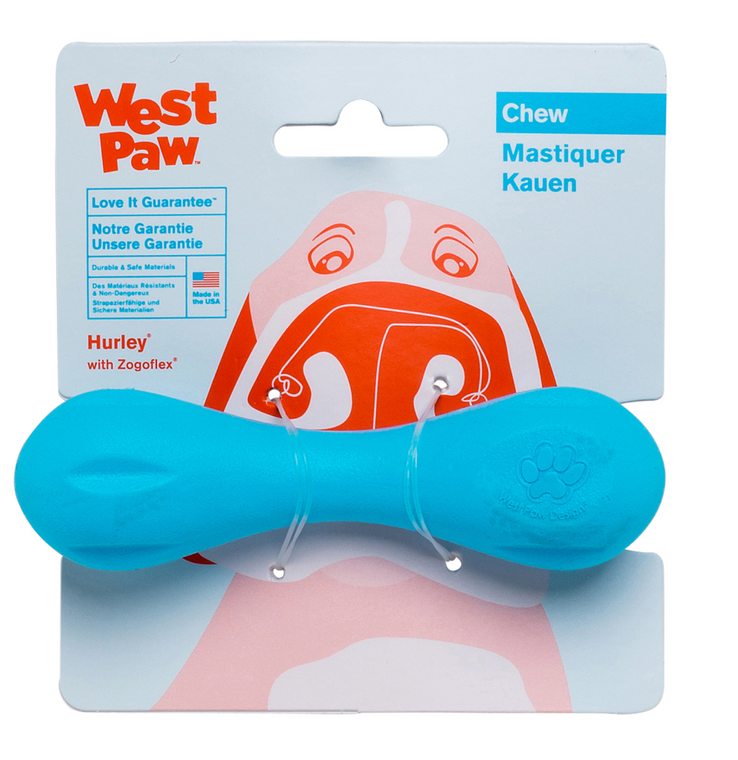 West Paw Hurley Dog Toy Aqua 4.5"
