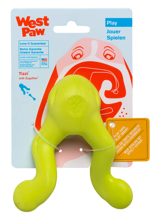 West Paw Tizzi Dog Toy Green 4.5"