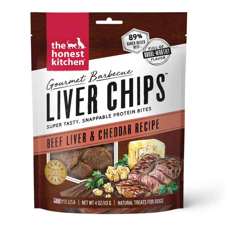 Honest Kitchen Gourmet Liver Chips Beef Dog Treat 4oz
