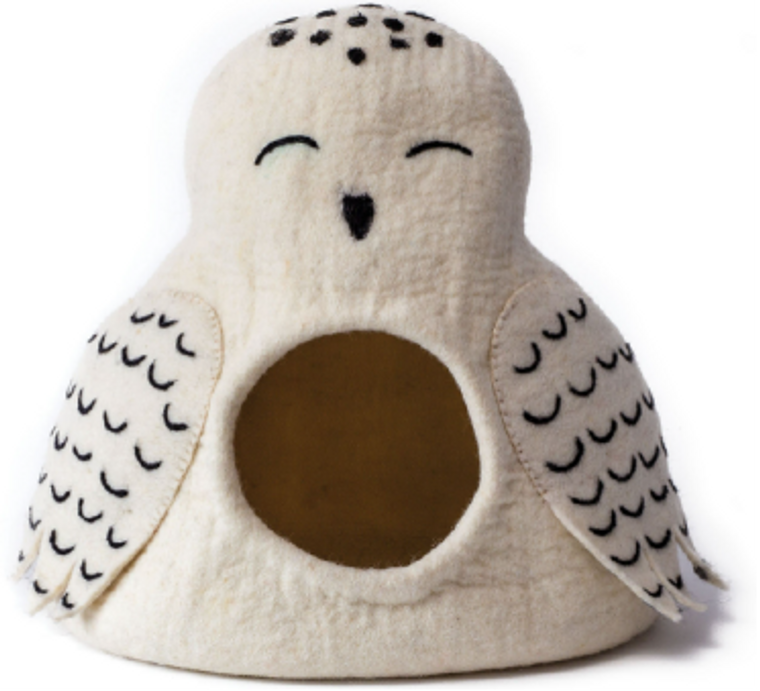 Dharma Dog Karma Cat Wool Pet Cave Owl Snowy Cat Bed