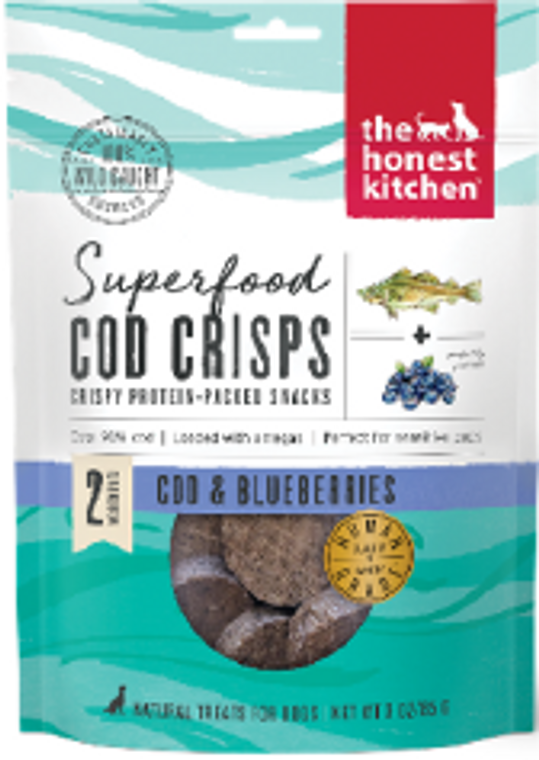 Honest Kitchen Superfood Cod Crisps Cod & Blueberry Dog Treat