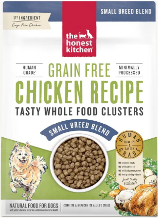 Honest Kitchen Whole Food Clusters Small Breed Grain Free Chicken Dog Food 10#