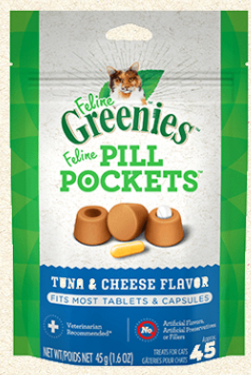 Greenies Pill Pocket Cat Tuna Cheese 45 Count