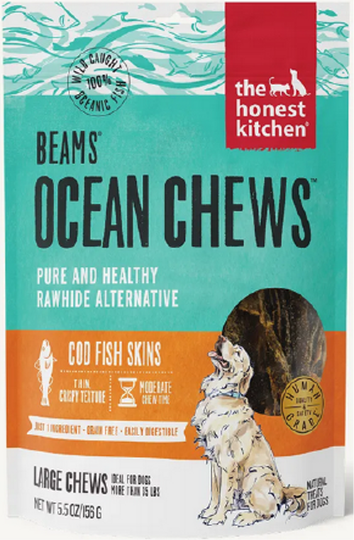 Honest Kitchen Cod Fish Skins Dog Treat 5.50z