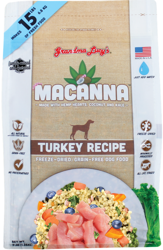 Grandma Lucy's Macanna Turkey Dog Food 3lb - Pet Food Warehouse